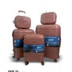 Ayla Shine CH3 – 5 Piece Luggage Set (Rose Brown Edition)