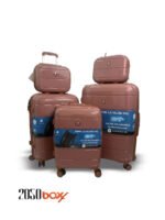 Ayla Shine CH3 – 5 Piece Luggage Set (Rose Brown Edition)