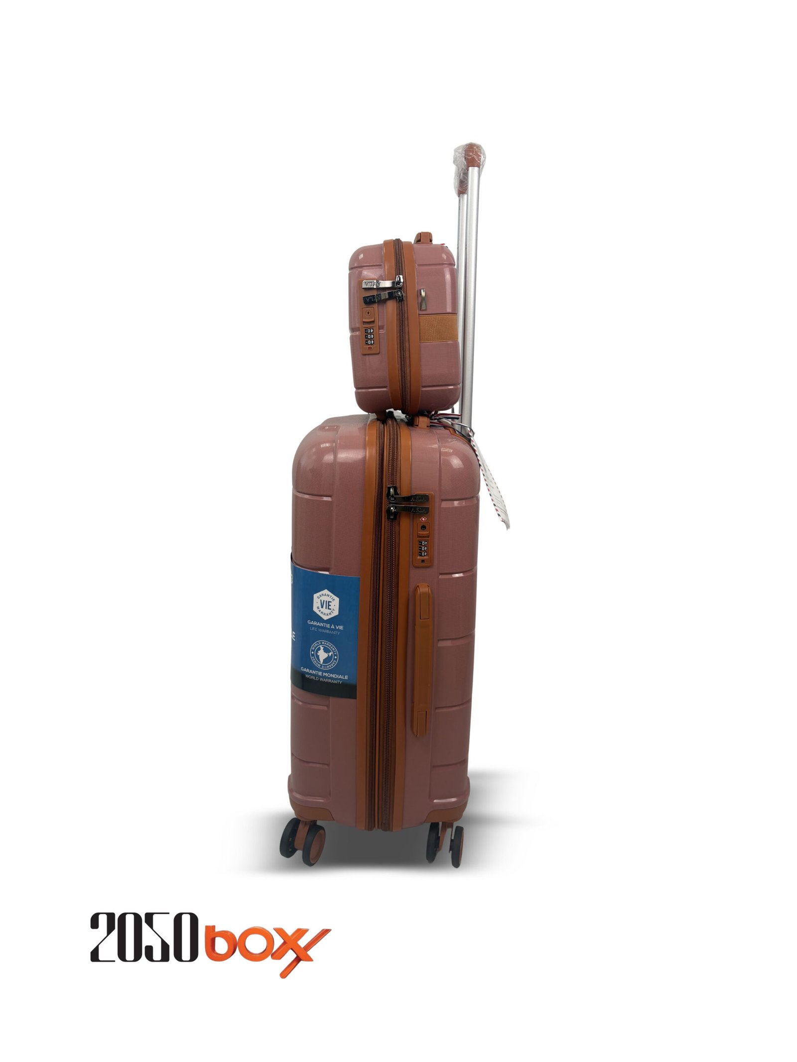 1-4 Ayla Shine CH3 – 5 Piece Luggage Set (Rose Brown Edition) - Image 2