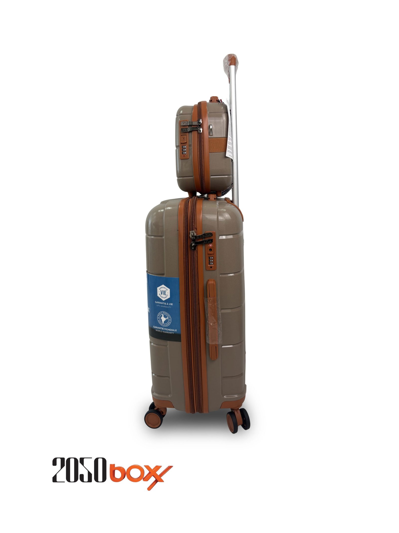 4-3 AYLA Shine CH3 – 5 Piece Luggage Set (Taupe Edition) - Image 3